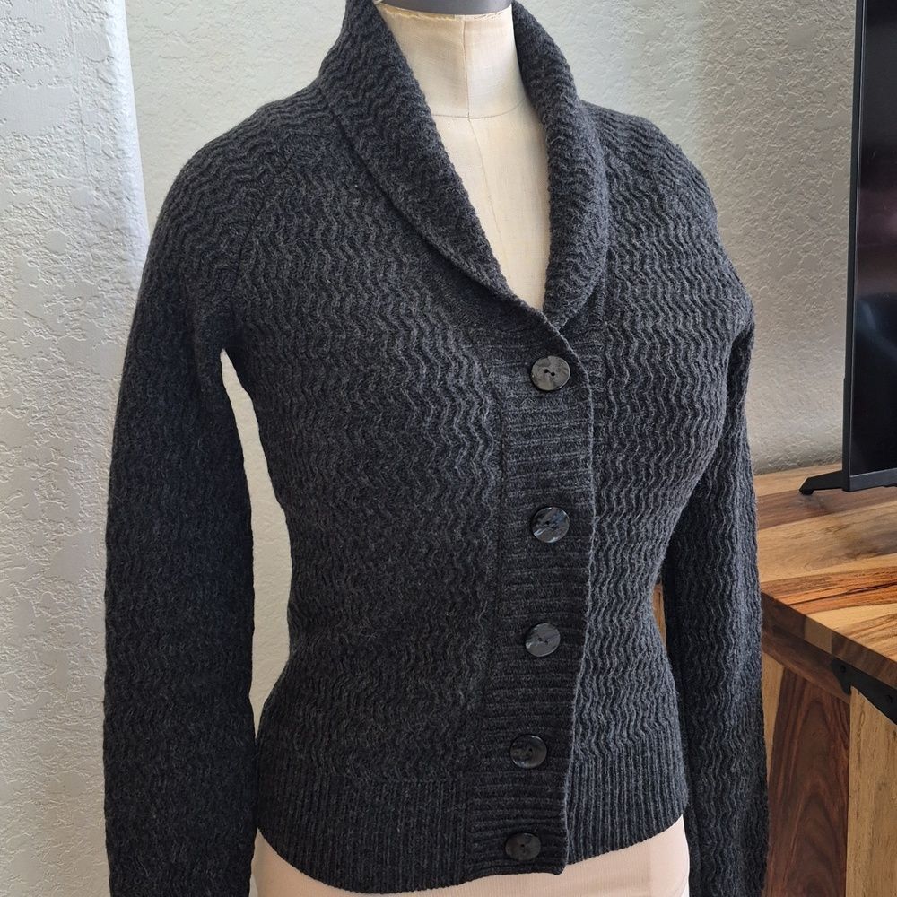 Carole Little Lamb wool Button Up Cardigan SZ Small